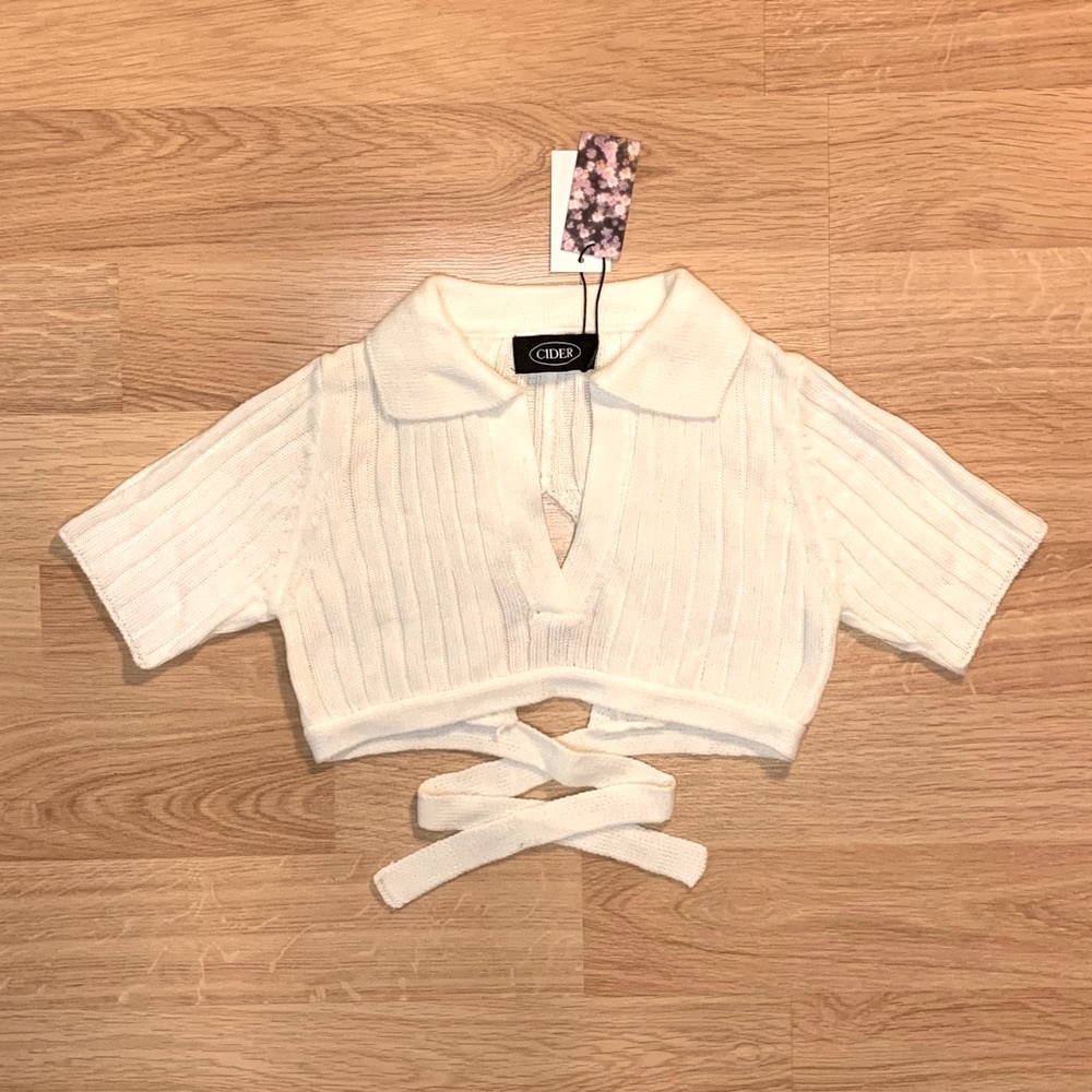 NWT Knit Collard Top Size Small